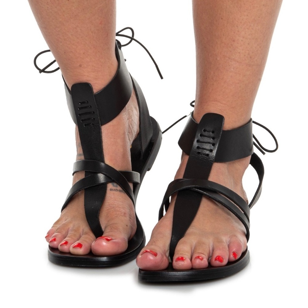 NIB Matisse Sunnie Gladiator Leather Sandal Black